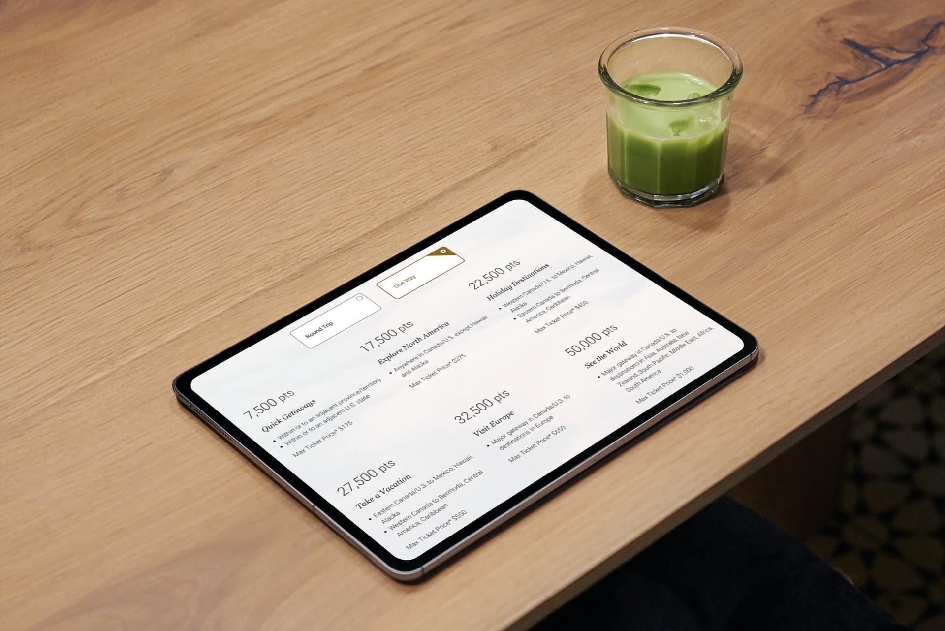 RBC Avion Chart: Book One-Way Flights Starting at 7,500 Points