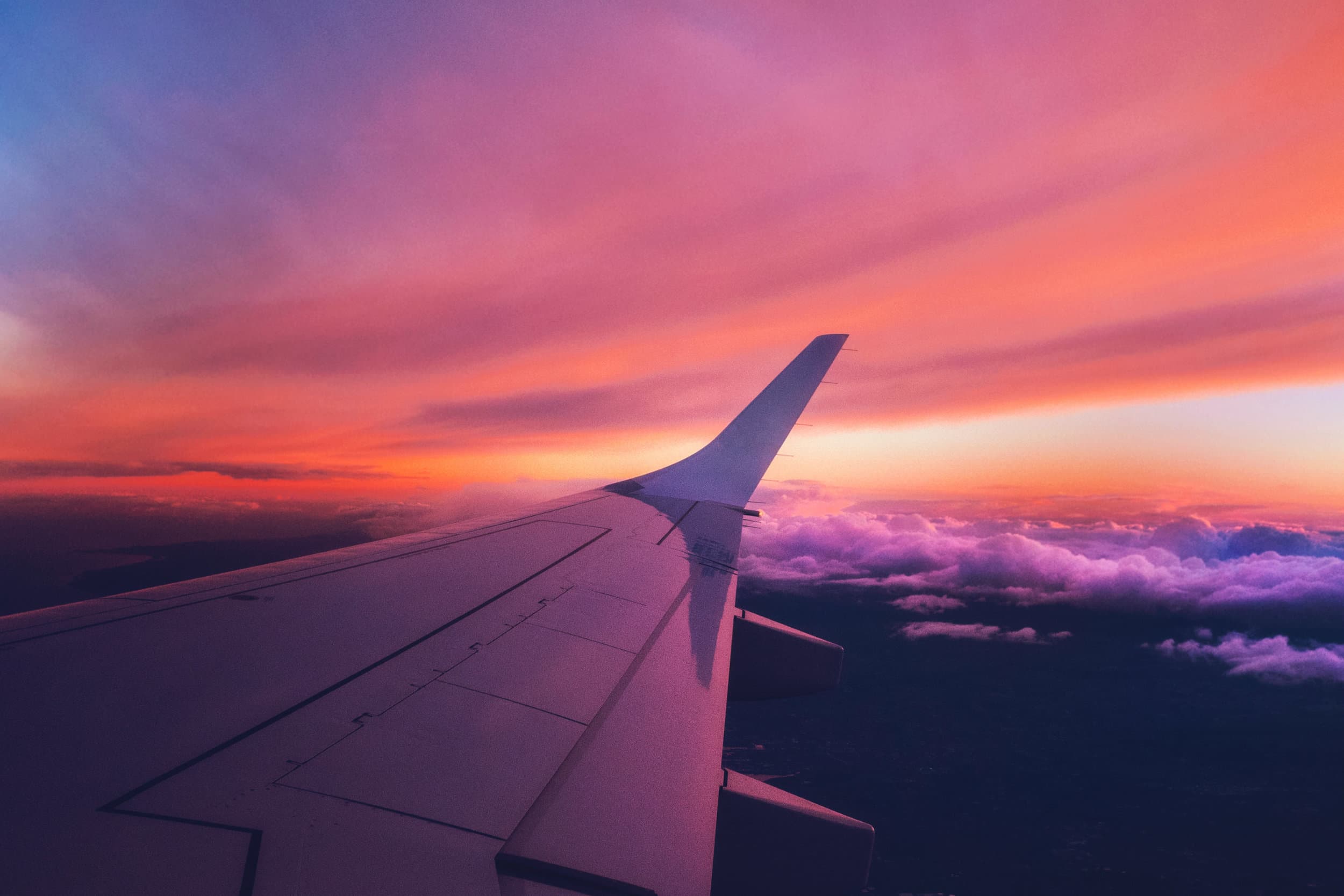 aircraft wing sky clouds free stock photo image wallpaper