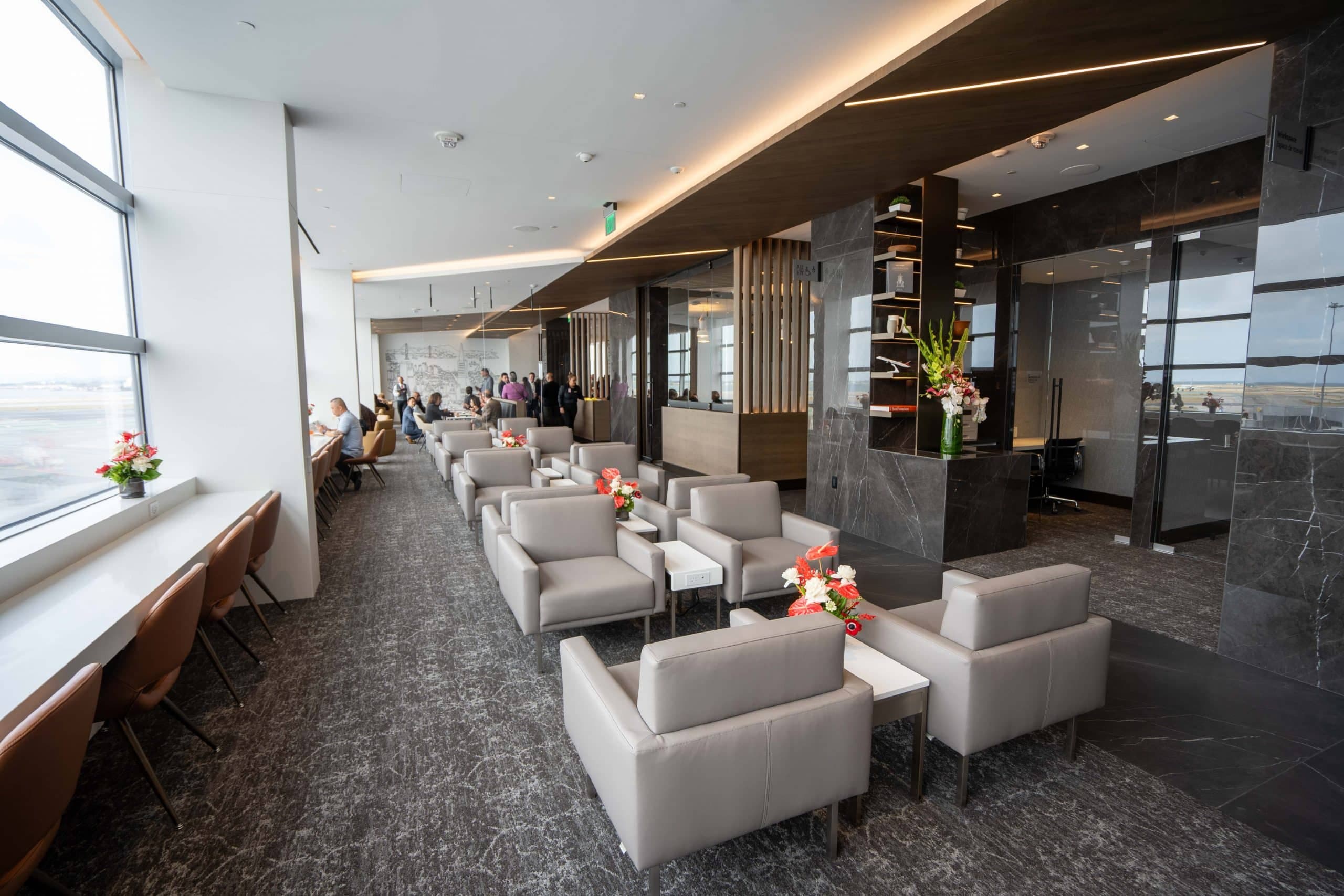 Inside the New Air Canada Maple Leaf Lounge San Francisco