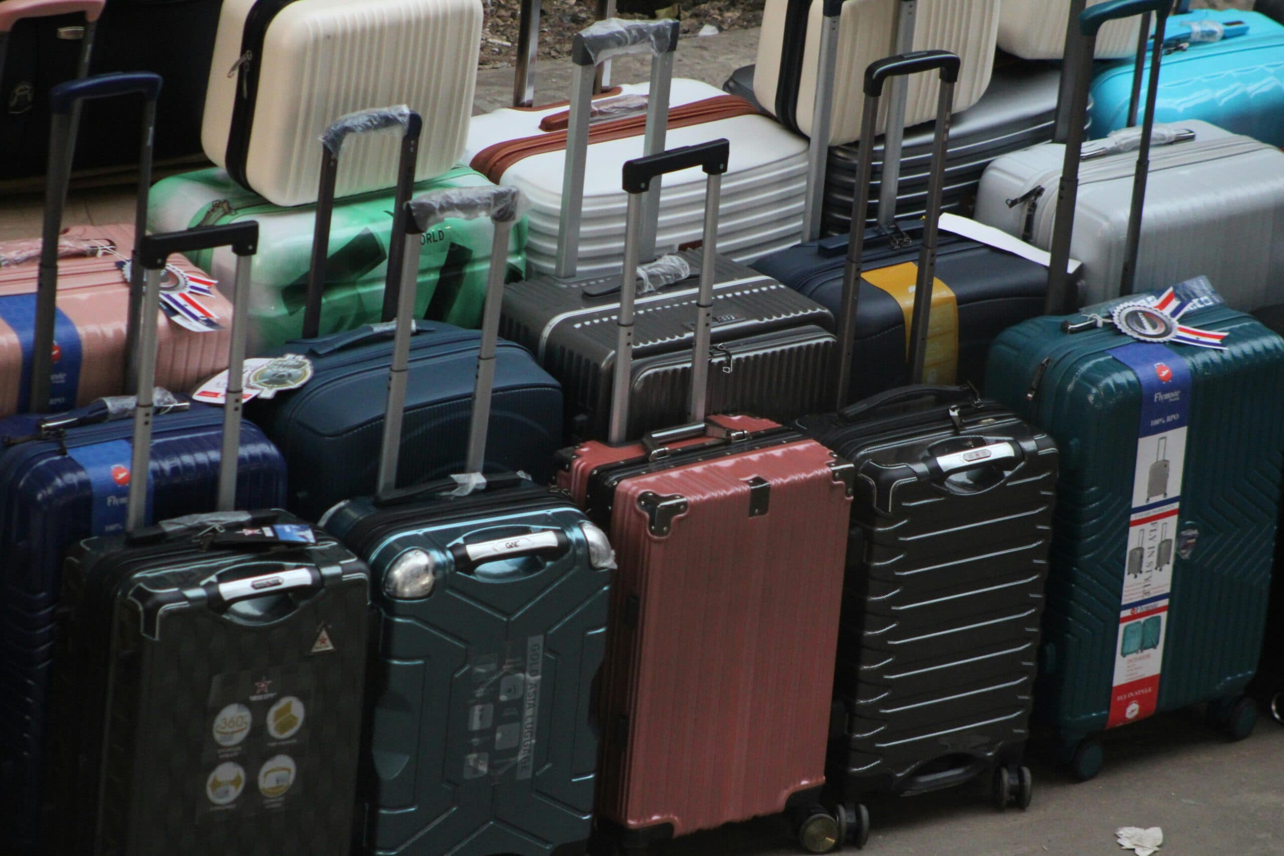 pile of luggages