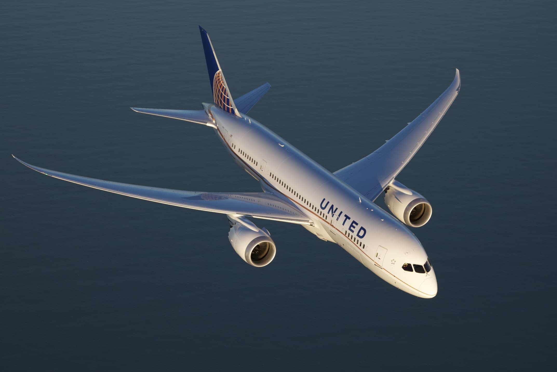 United Airlines Boeing 787 Dreamliner in flight