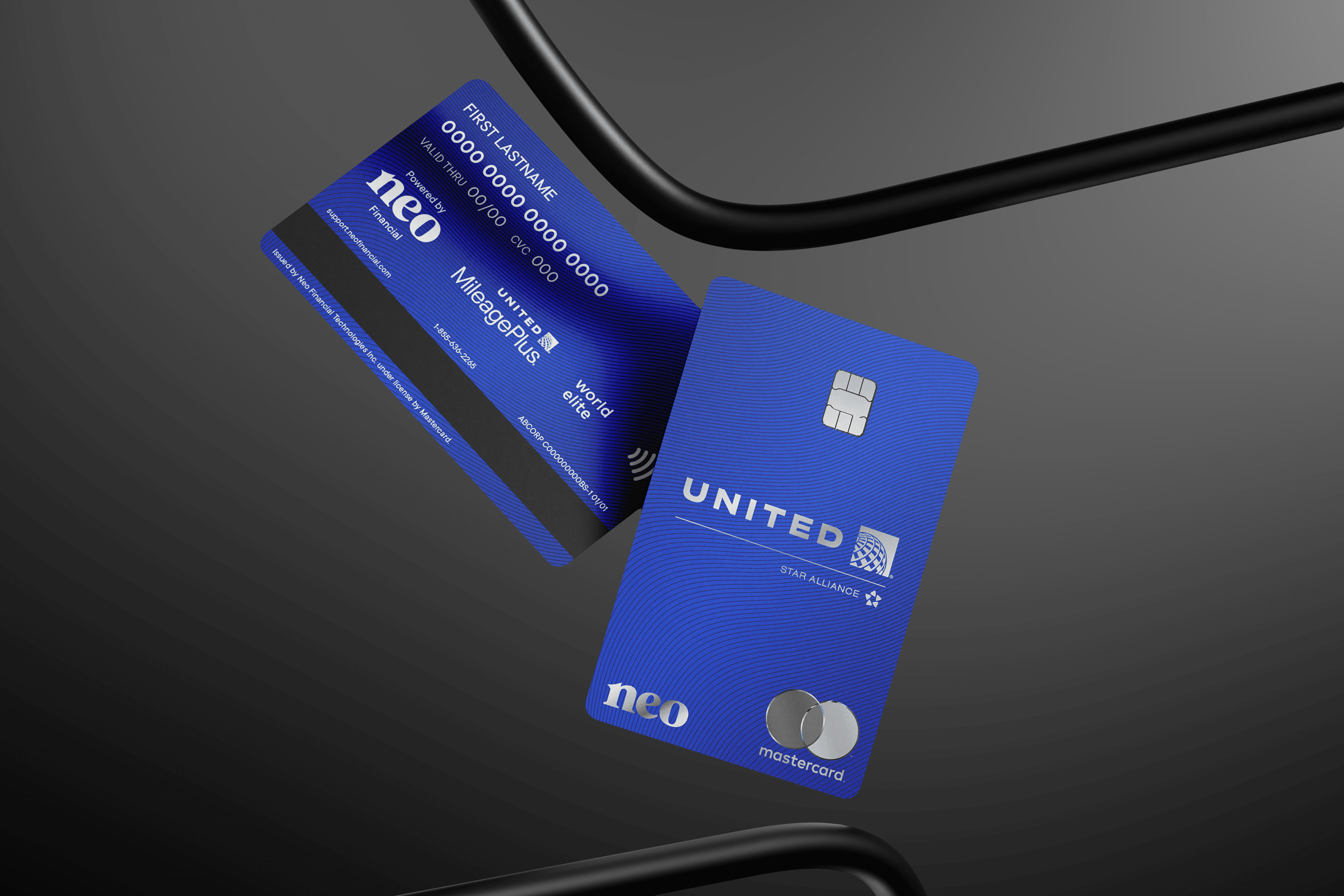 United MileagePlus Neo World Elite Mastercard lifestyle mockup