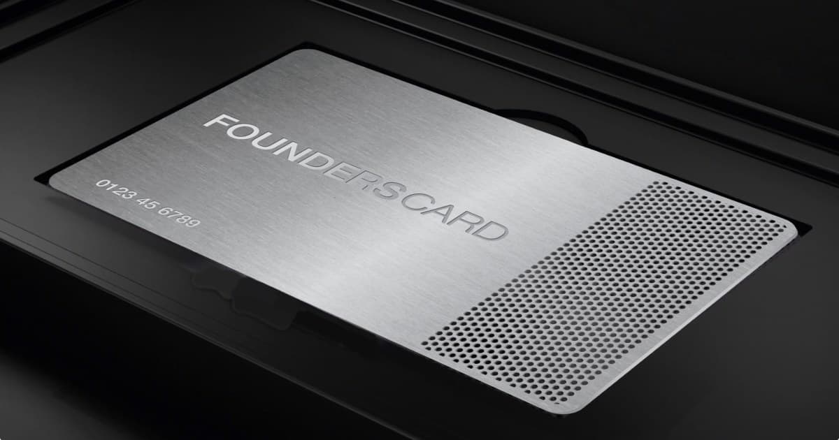 FoundersCard stainless steel membership card