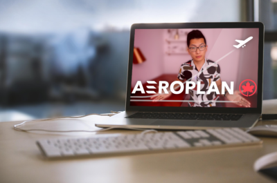 Clean UI mockup for travel blog page