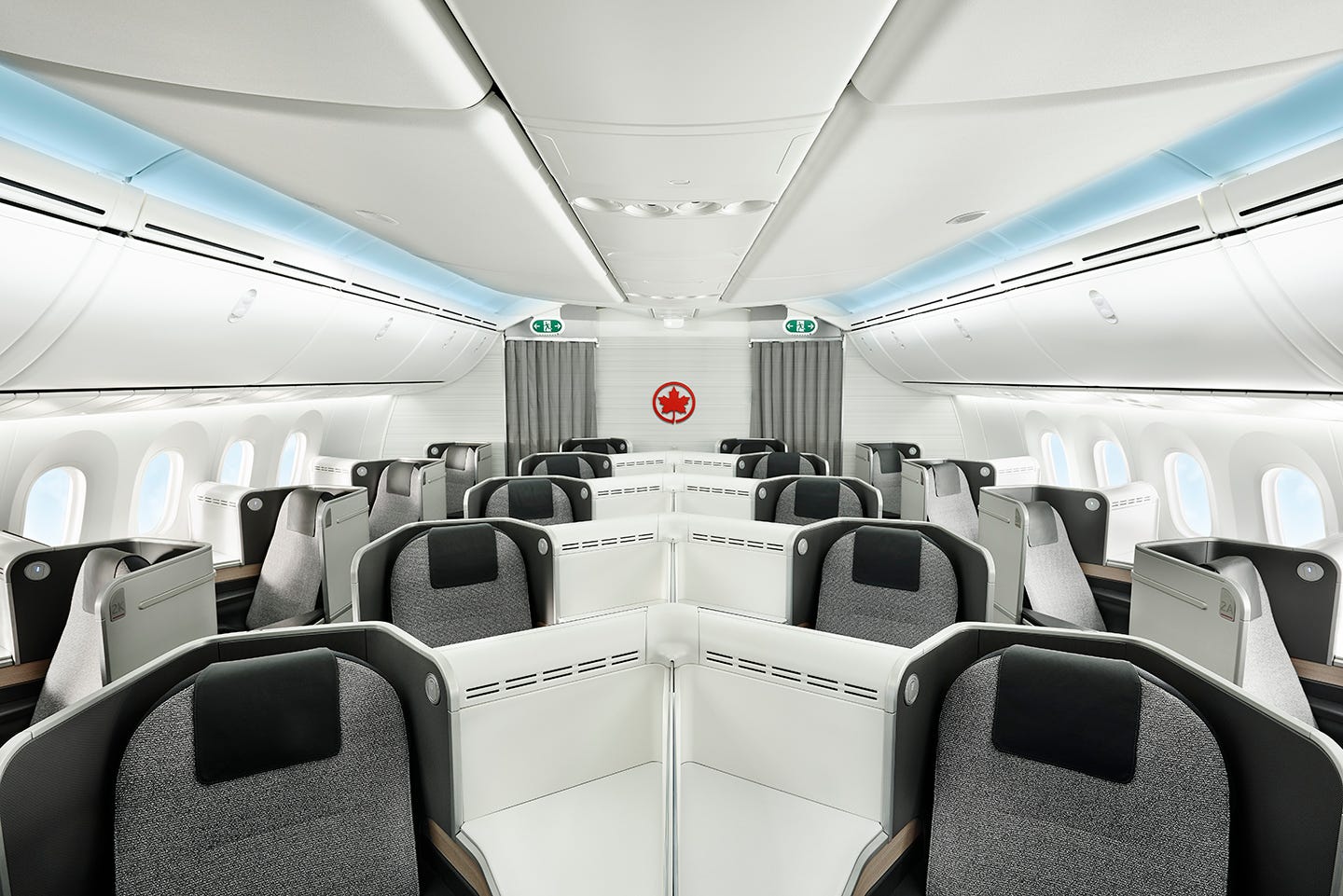 First Cabin Confuguration Seat Map and Seating Chart Boeing 767 300ER Air  Canada Rouge