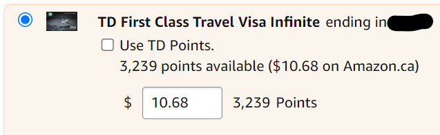 using td travel points