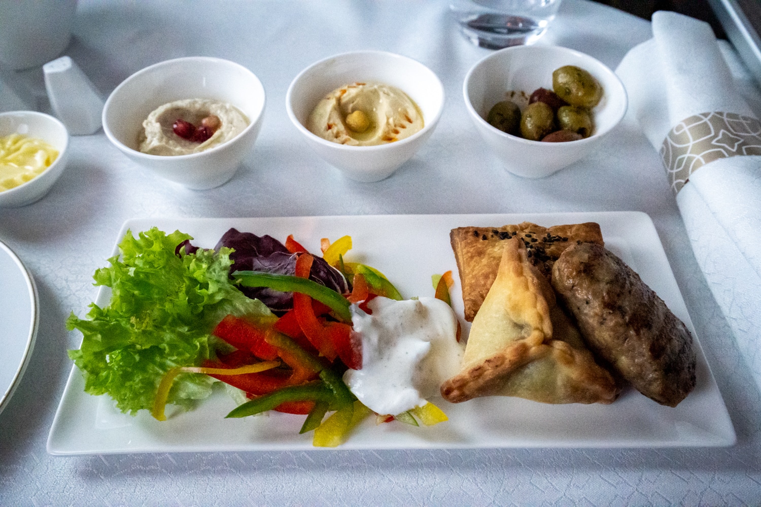 Oman Air 787 business class seat detail