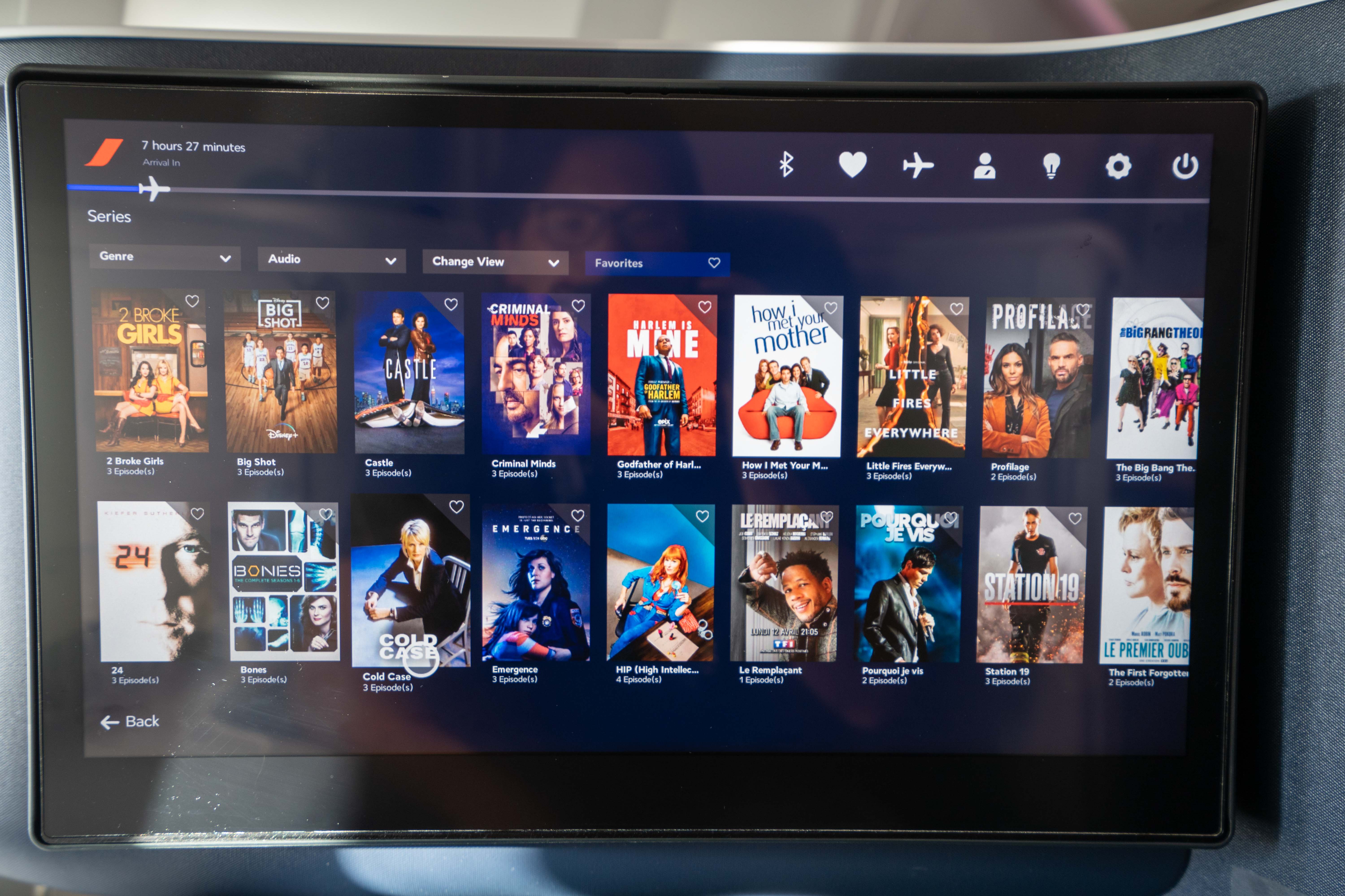 Air France business class cabin atmosphere