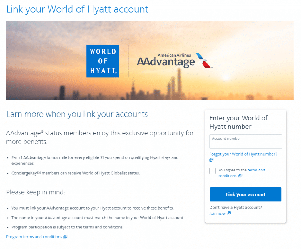 Hyatt and American Airlines Partnership Reciprocal Points Earning