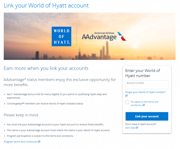 Hyatt and American Airlines Partnership Reciprocal Points Earning