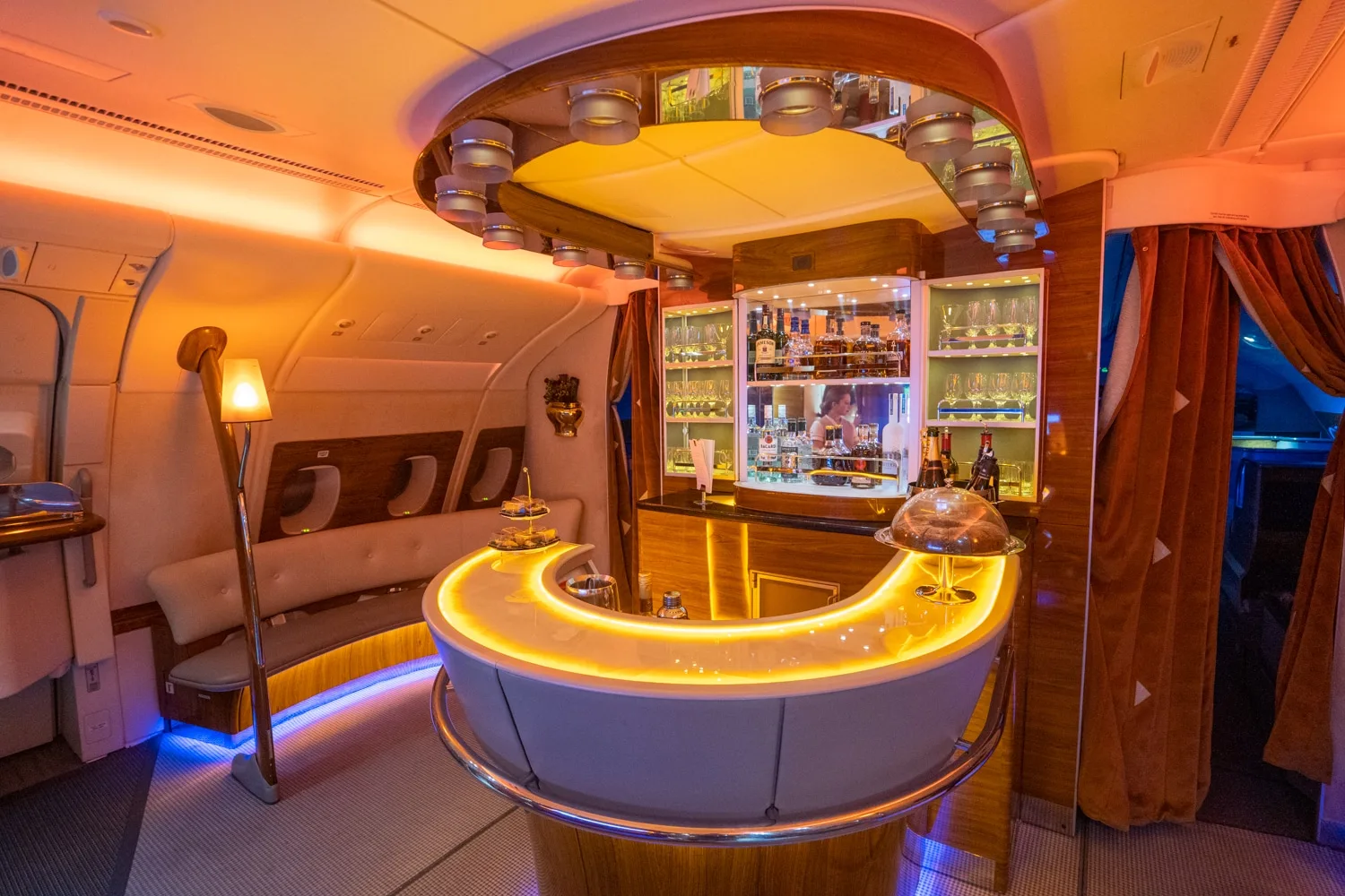 Emirates A380 Business Class cabin