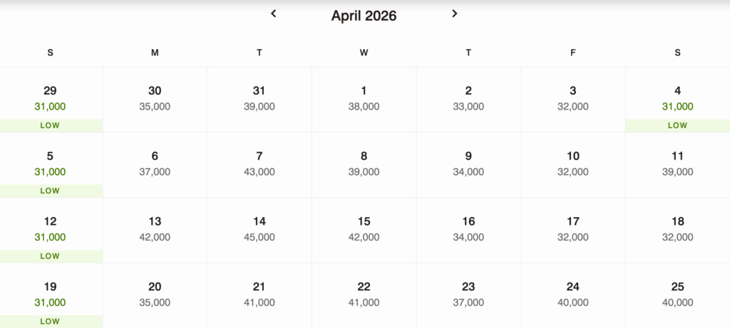 Dorian award calendar