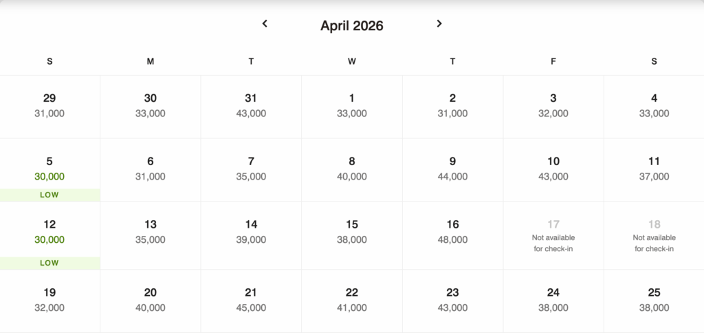halifax marriott award calendar