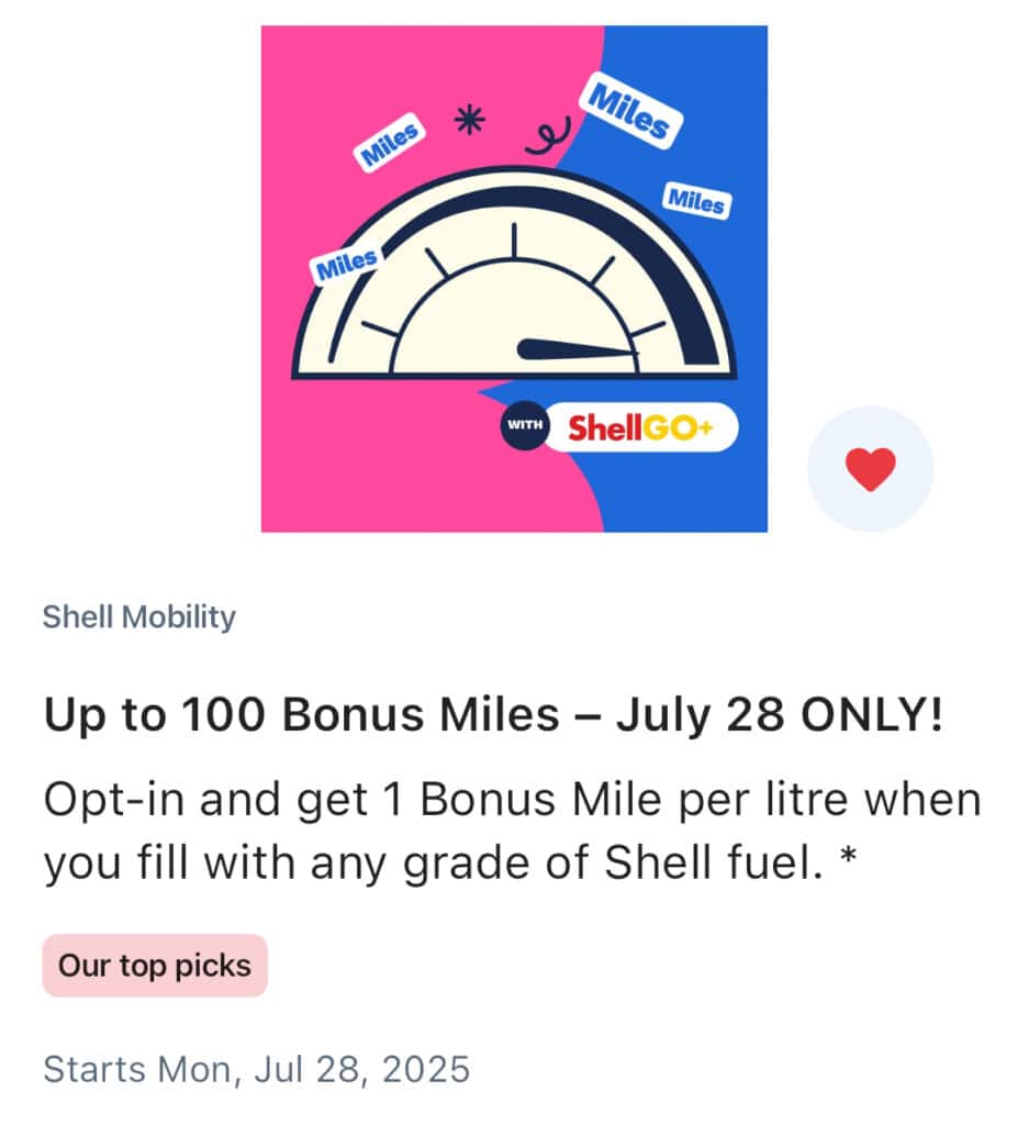 Oferta de shell airmiles