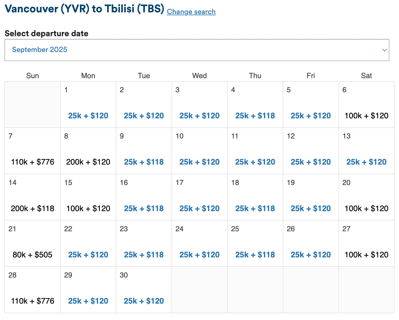 Alaska Airlines screenshot 25k to TBS min