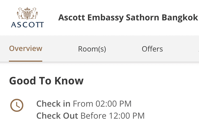 ascott checkin checkout