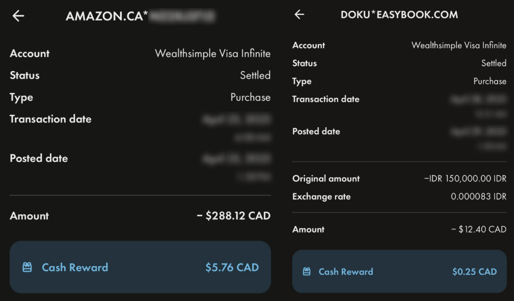 wealthsimple visa infinite 2% cash back