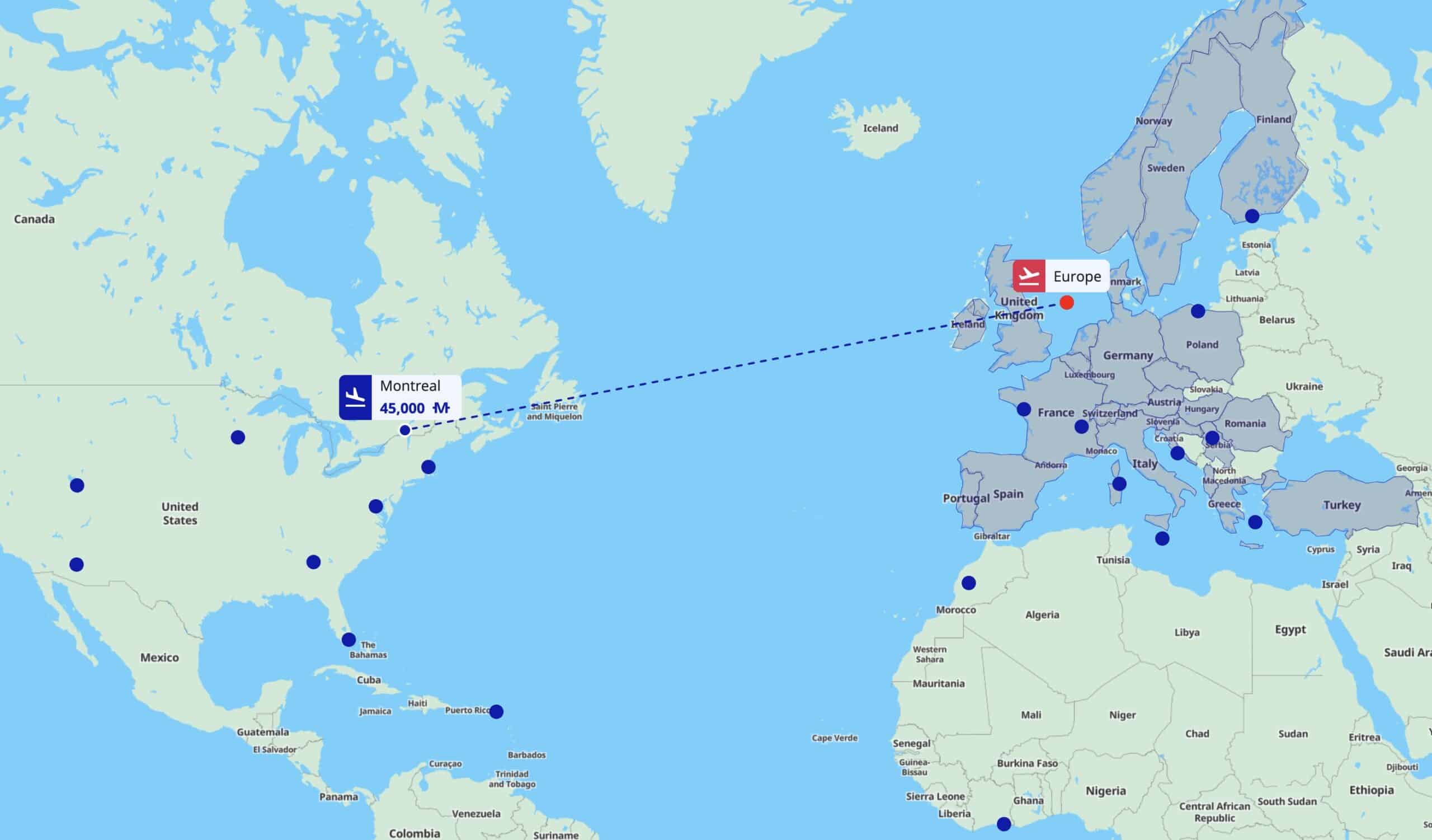 Flyingblue promo rewards for May 2025 includes a KLM flight from Montreal to Europe in business class