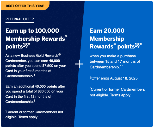 Amex Biz Gold Offer Summer 2025