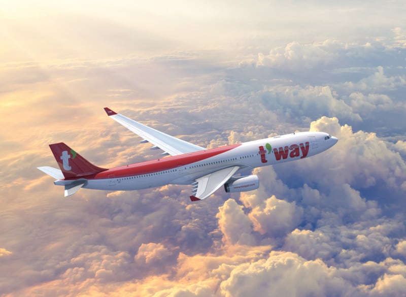 t way aircraft in the air
