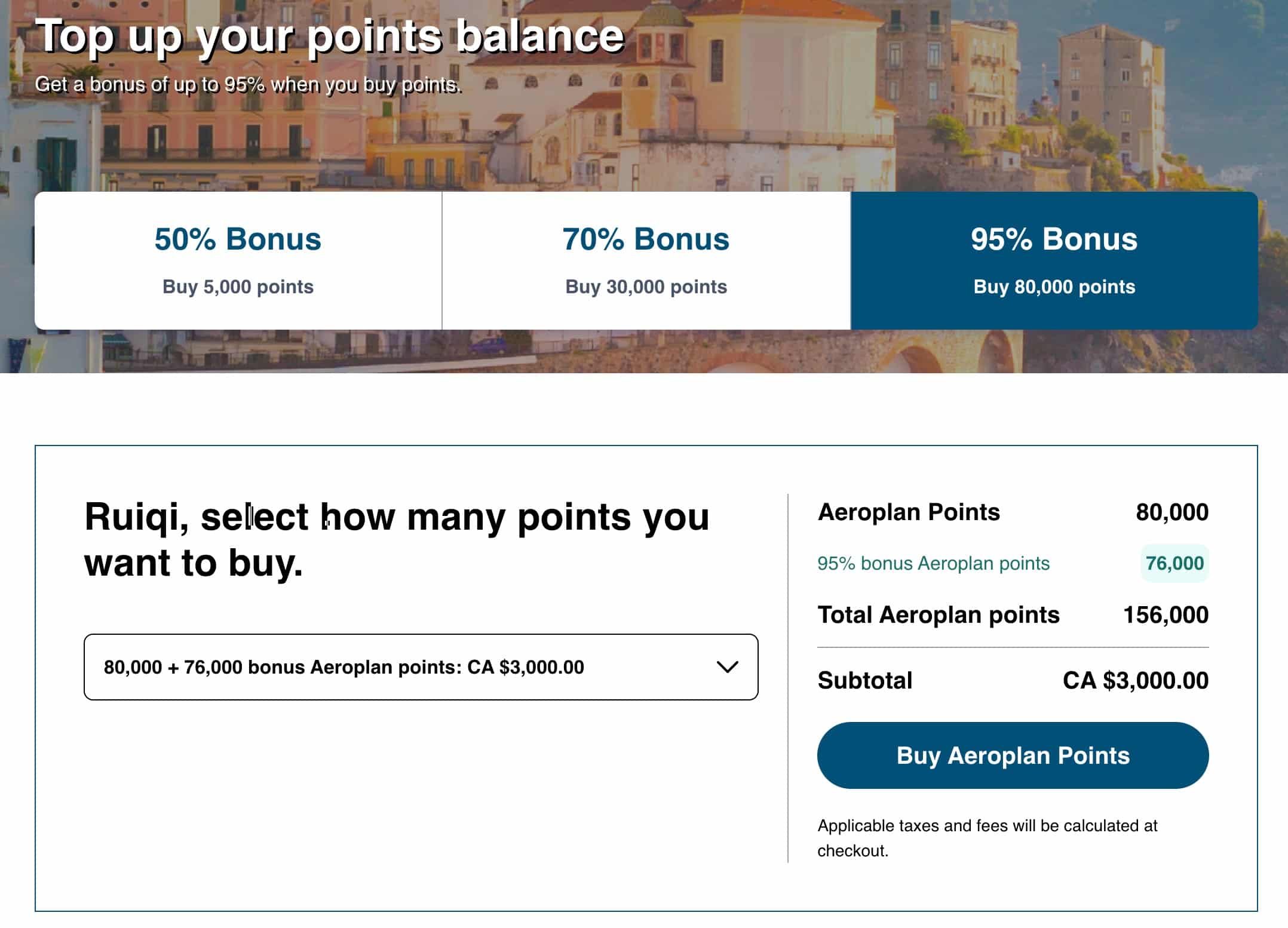aeroplan buy points promo july 18 2025