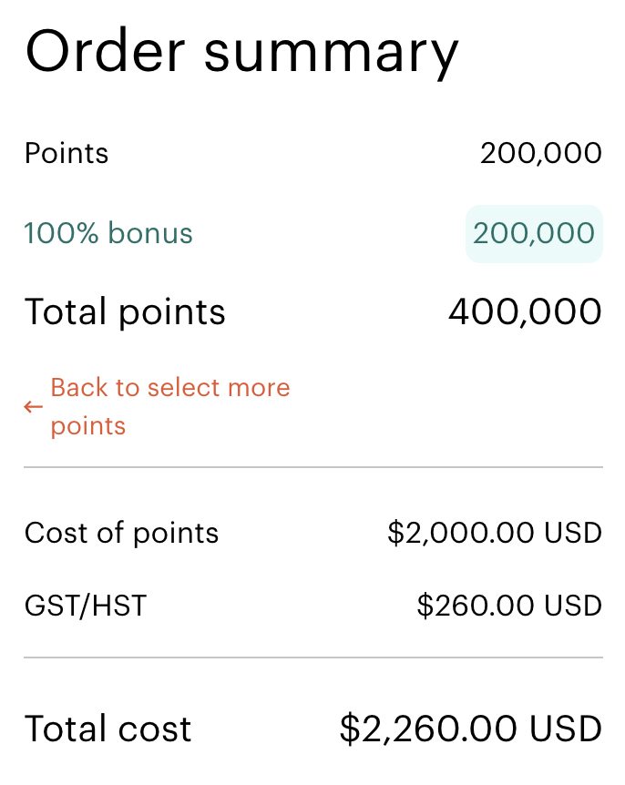 IHG Buy Points Promo 100 bonus