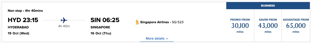 singapore airlines spontaneous escapes october 30 hyd sin