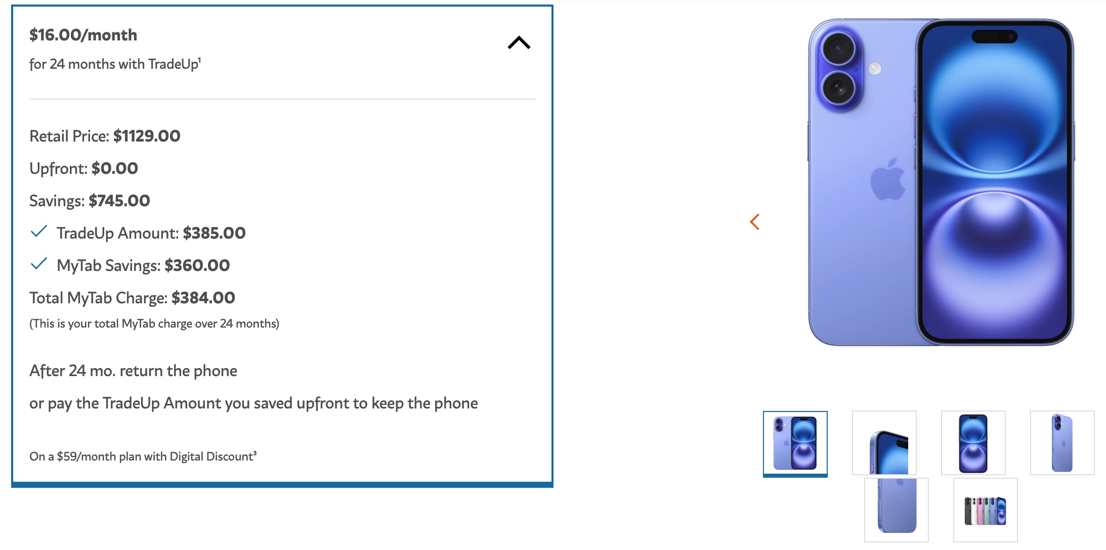 iPhone 16 Plan price colour Freedom mobile