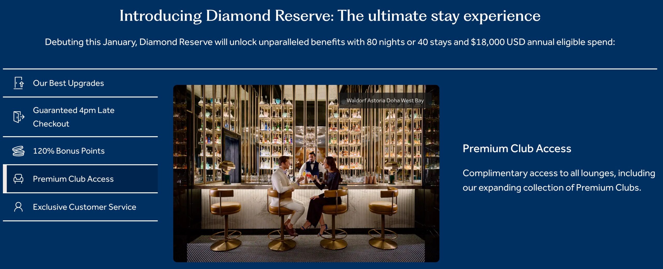 Hilton Honors Diamond Reserve tier announcement