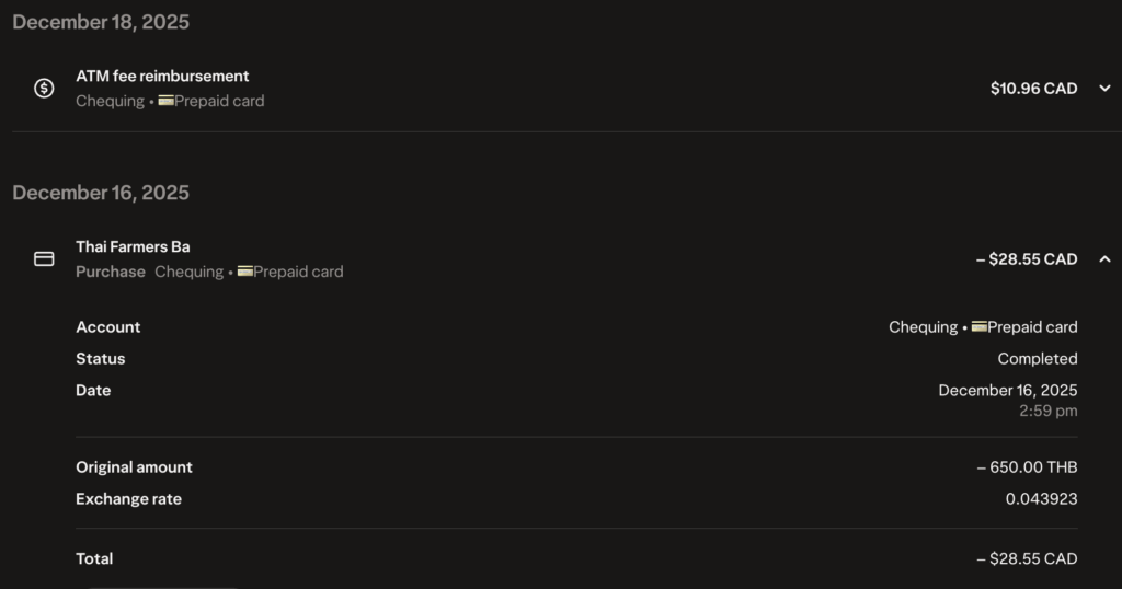 Wealthsimple ATM fee reimbursement
