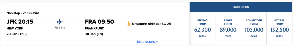 krisflyer spontaneous escapes jan 2025 jfk fra j