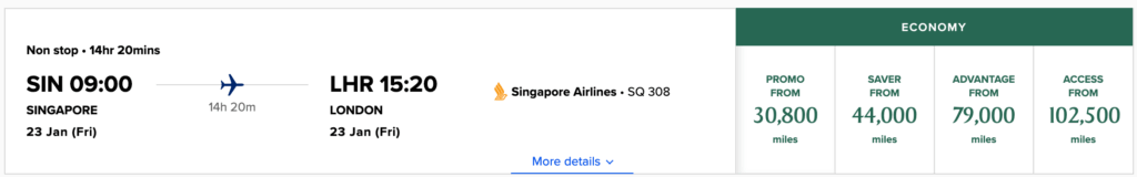 krisflyer spontaneous escapes jan 2025 sin lhr y